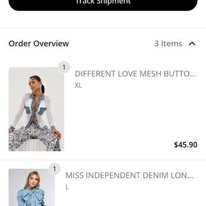 AKIRA Different Love Mesh Button-Up Blouse - White and Blue